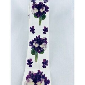 Vintage 2001 Mrs. Grossman's Sticker Roll Violets Flower‎ 23 Sheets Scrapbooking